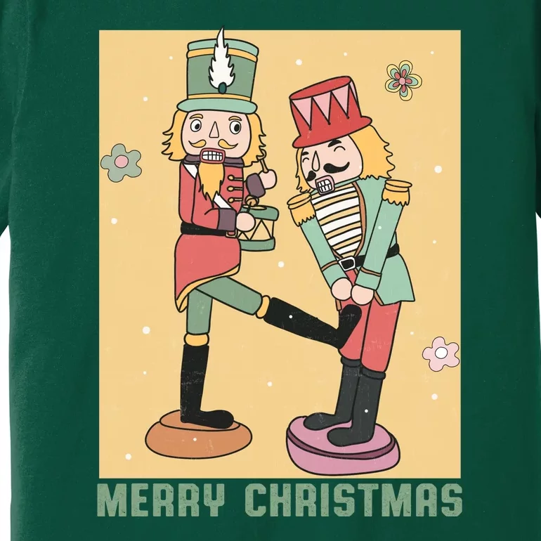 Funny Merry Christmas Nut Cracker Getting Nut Cracked Premium T-Shirt