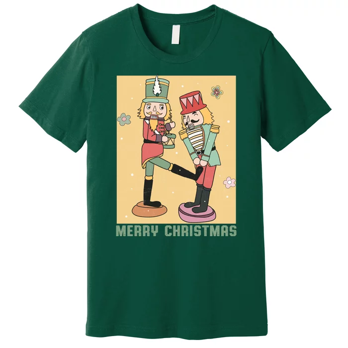 Funny Merry Christmas Nut Cracker Getting Nut Cracked Premium T-Shirt