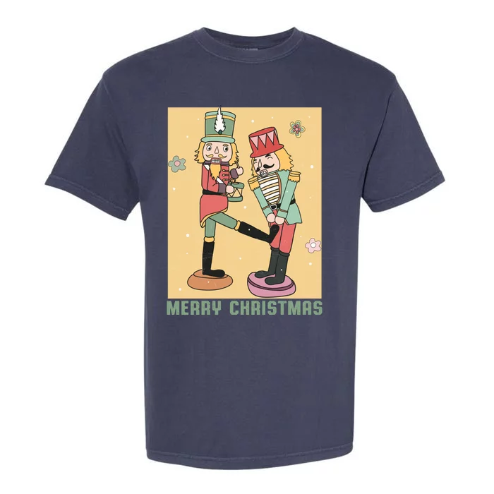 Funny Merry Christmas Nut Cracker Getting Nut Cracked Garment-Dyed Heavyweight T-Shirt