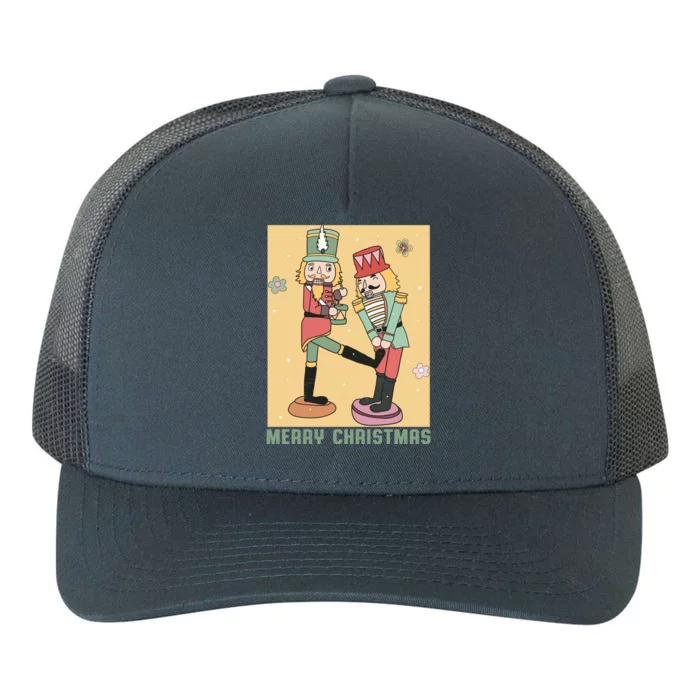 Funny Merry Christmas Nut Cracker Getting Nut Cracked Yupoong Adult 5-Panel Trucker Hat