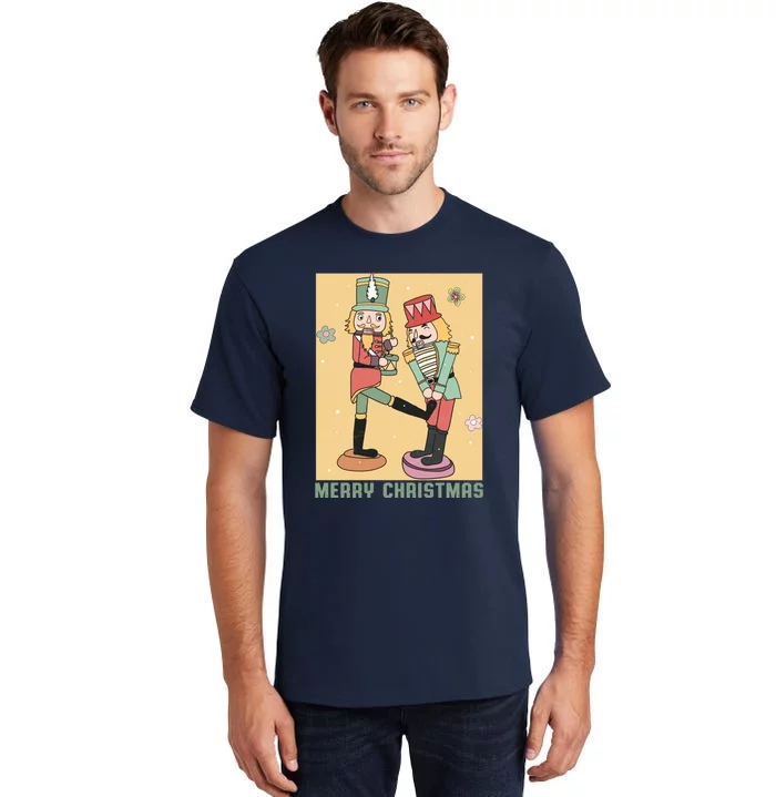 Funny Merry Christmas Nut Cracker Getting Nut Cracked Tall T-Shirt