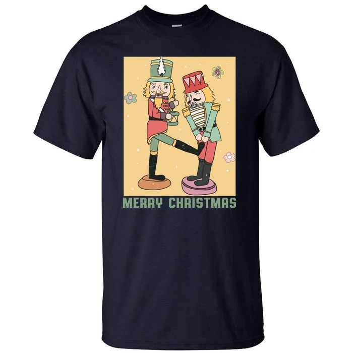 Funny Merry Christmas Nut Cracker Getting Nut Cracked Tall T-Shirt