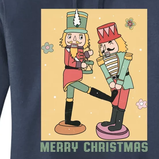 Funny Merry Christmas Nut Cracker Getting Nut Cracked Women's Pullover Hoodie