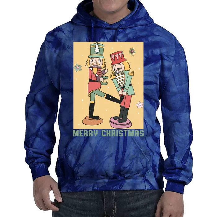 Funny Merry Christmas Nut Cracker Getting Nut Cracked Tie Dye Hoodie