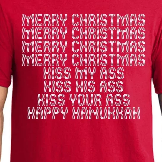 Funny Merry Christmas Kiss My Ass Pajama Set