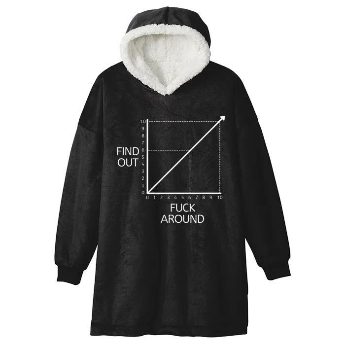 Funny Math Chart Joke Don't Mess Discover! Hooded Wearable Blanket