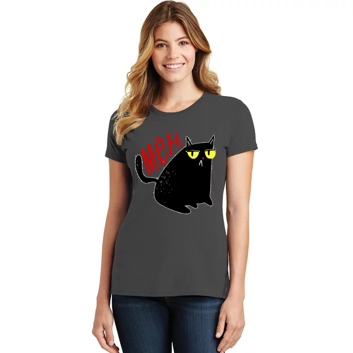 Funny Meh. Cat Meme For Cat Lovers Women's T-Shirt