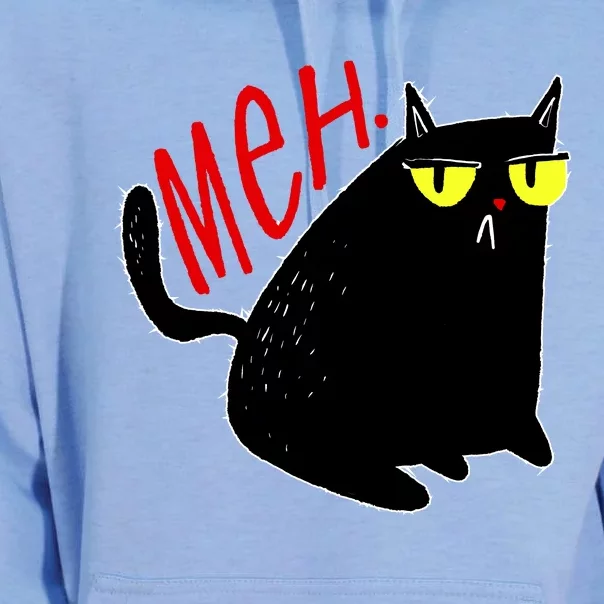 Funny Meh. Cat Meme For Cat Lovers Unisex Surf Hoodie