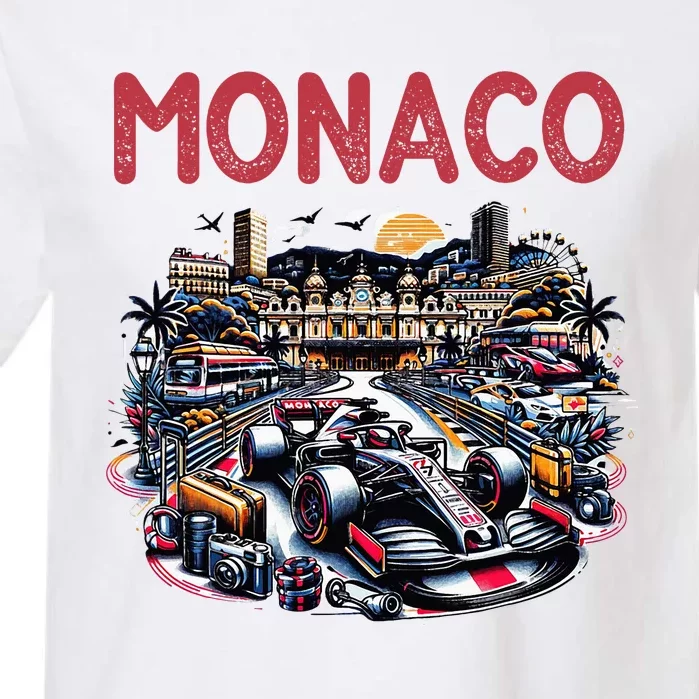 Formula Monaco City Monte Carlo Circuit Racetrack Travel Garment-Dyed Heavyweight T-Shirt