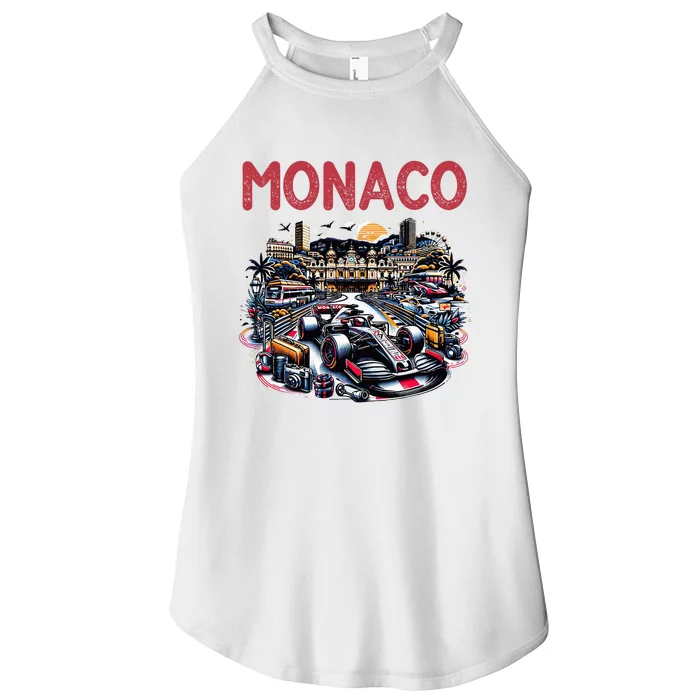 Formula Monaco City Monte Carlo Circuit Racetrack Travel Women’s Perfect Tri Rocker Tank