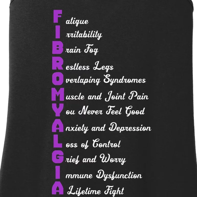 Fibromyalgia Meaning Chronic Pain Fibro Awareness Ladies Essential Tank