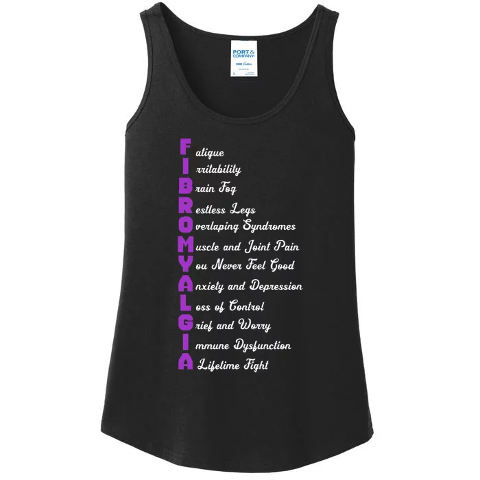 Fibromyalgia Meaning Chronic Pain Fibro Awareness Ladies Essential Tank