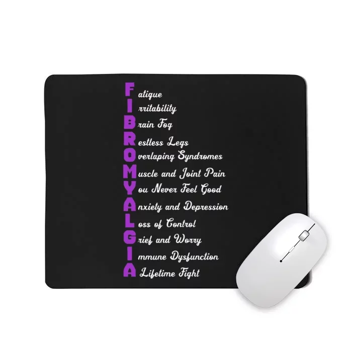 Fibromyalgia Meaning Chronic Pain Fibro Awareness Mousepad