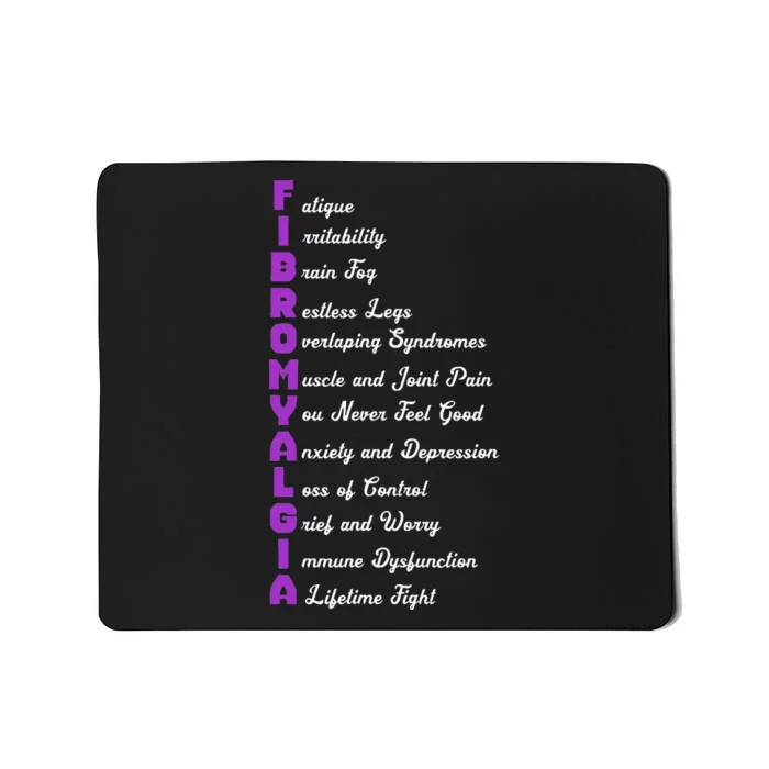 Fibromyalgia Meaning Chronic Pain Fibro Awareness Mousepad