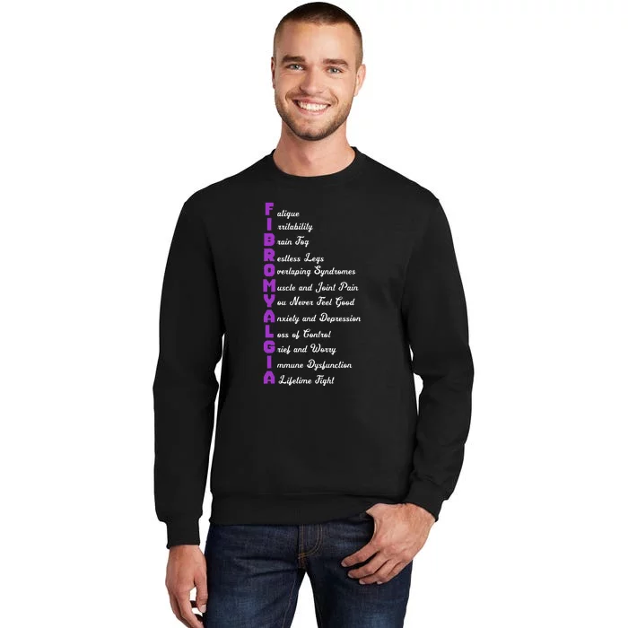 Fibromyalgia Meaning Chronic Pain Fibro Awareness Tall Sweatshirt