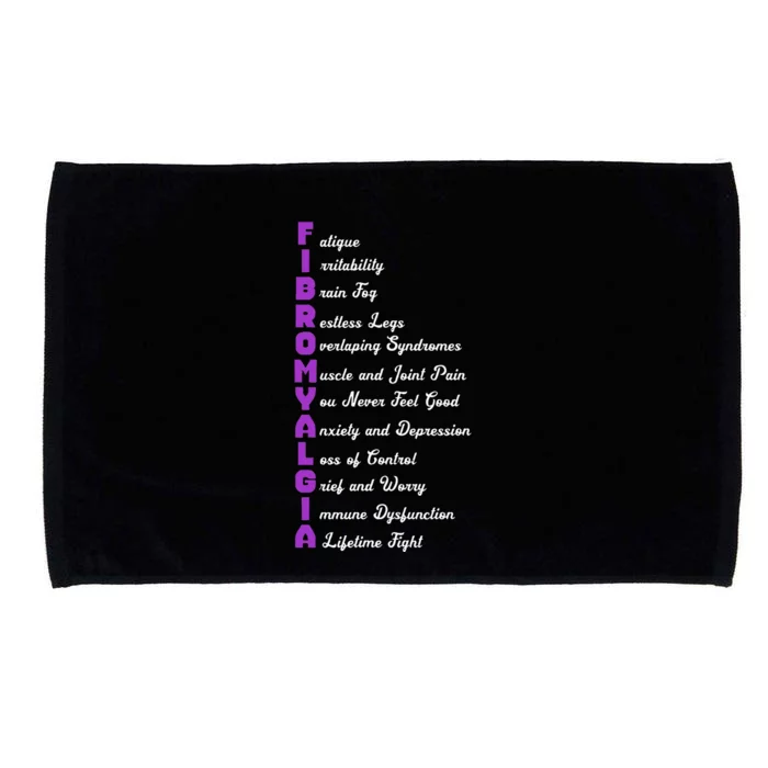 Fibromyalgia Meaning Chronic Pain Fibro Awareness Microfiber Hand Towel