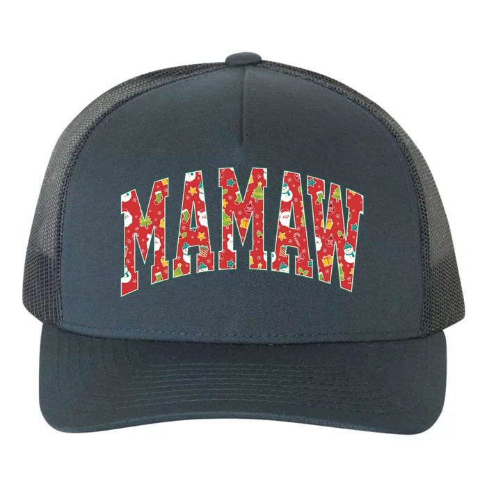 Funny Mamaw Claus Christmas Gift Pajamas Santa Gift Funny Gift Yupoong Adult 5-Panel Trucker Hat