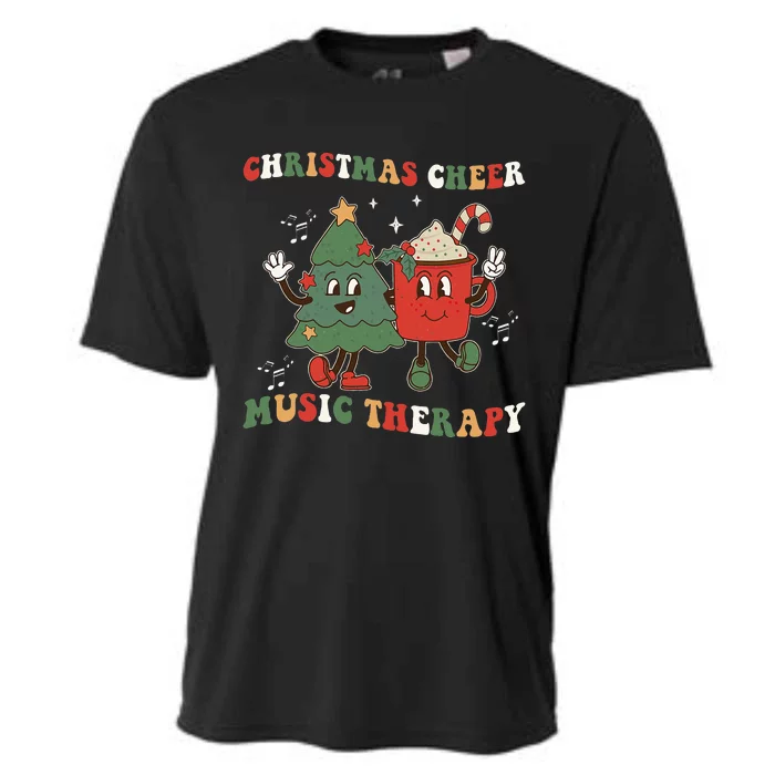 Festive Melodies Christmas Music Therapy for Music Lovers Cooling Performance Crew T-Shirt