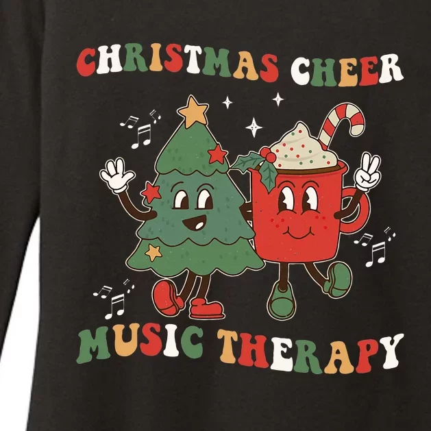 Festive Melodies Christmas Music Therapy for Music Lovers Womens CVC Long Sleeve Shirt