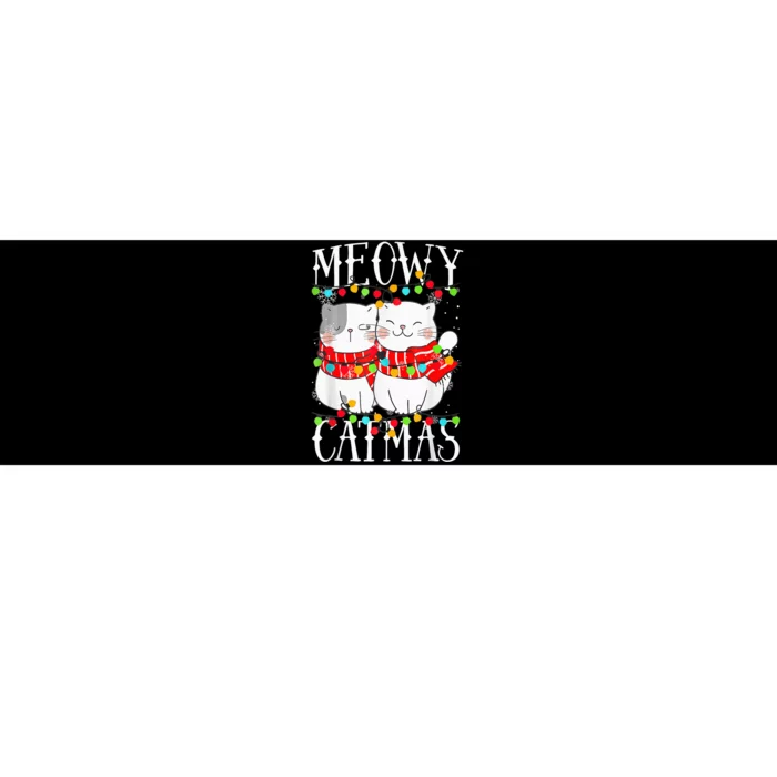 Funny Meowy Catmas Merry Christmas Kitten Pajama Bumper Sticker