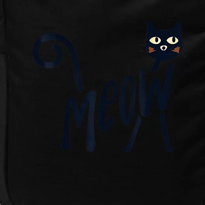 Funny Meow Cat In Black Impact Tech Backpack