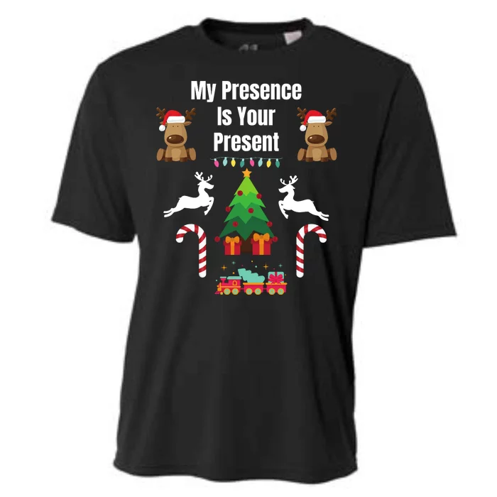 Funny Merry Christmas Sarcastic My Presence Is Your Present Funny Sarcastic Xmas Cooling Performance Crew T-Shirt