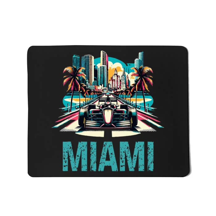 Formula Miami City Racing Circuit Car Map Grand Prix Race Mousepad