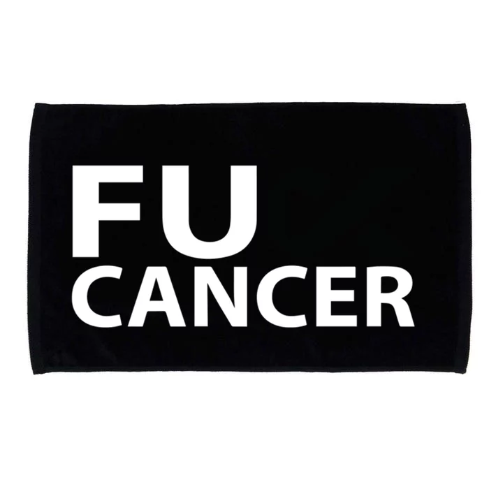 Fuck Melanoma Cancer F U Fu Black Ribbon Cancer Awareness Cool Gift Microfiber Hand Towel