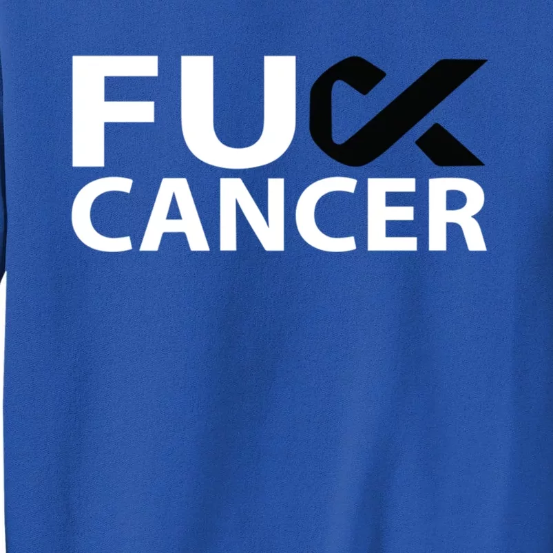 Fuck Melanoma Cancer F U Fu Black Ribbon Cancer Awareness Cool Gift Sweatshirt