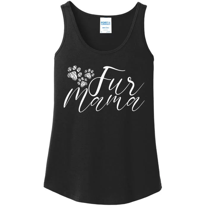 Fur Mama Cute Dog Cat Animal Lover Mom Ladies Essential Tank