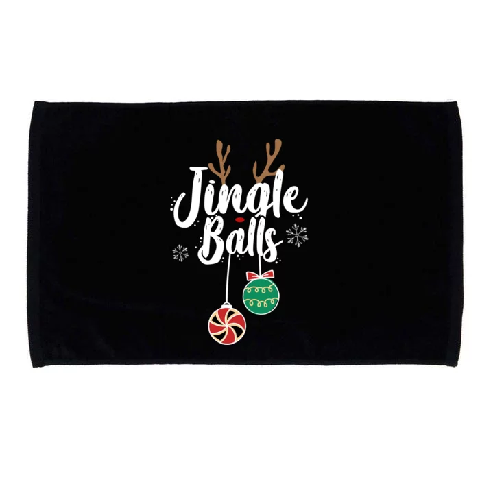 Funny Matching Christmas Couple Chestnuts Jingle Balls Gift Microfiber Hand Towel