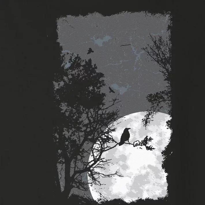 Full Moon Crow Gloomy Forest Costume Awesome Halloween Gift Toddler Long Sleeve Shirt