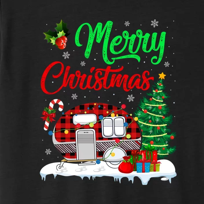 Funny Matching Camping Lighting Santa Camper RV ChristmasGift ChromaSoft Performance T-Shirt