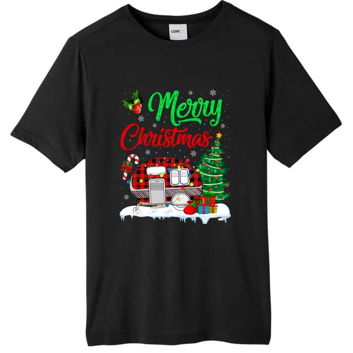 Funny Matching Camping Lighting Santa Camper RV ChristmasGift ChromaSoft Performance T-Shirt