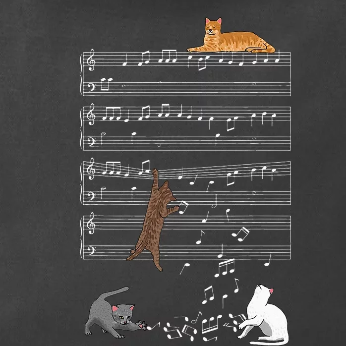 Funny Musical Cats Cat And Music Lover Funny Cat Zip Tote Bag