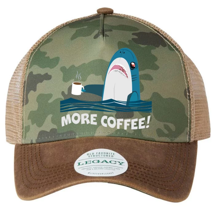 Funny More Coffee Shark Legacy Tie Dye Trucker Hat