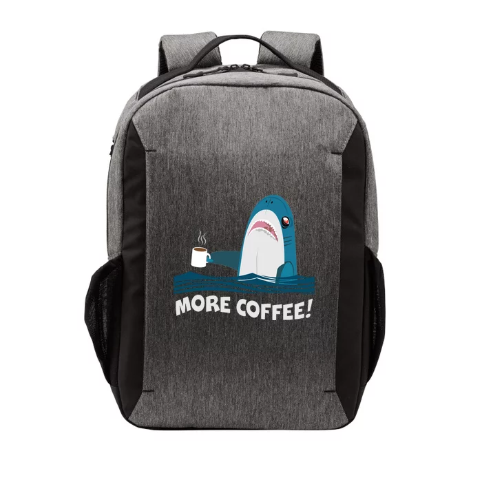 Funny More Coffee Shark Vector Backpack