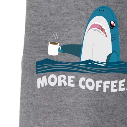 Funny More Coffee Shark Doggie 3-End Fleece Hoodie