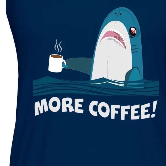 Funny More Coffee Shark Ladies Essential Flowy Tank