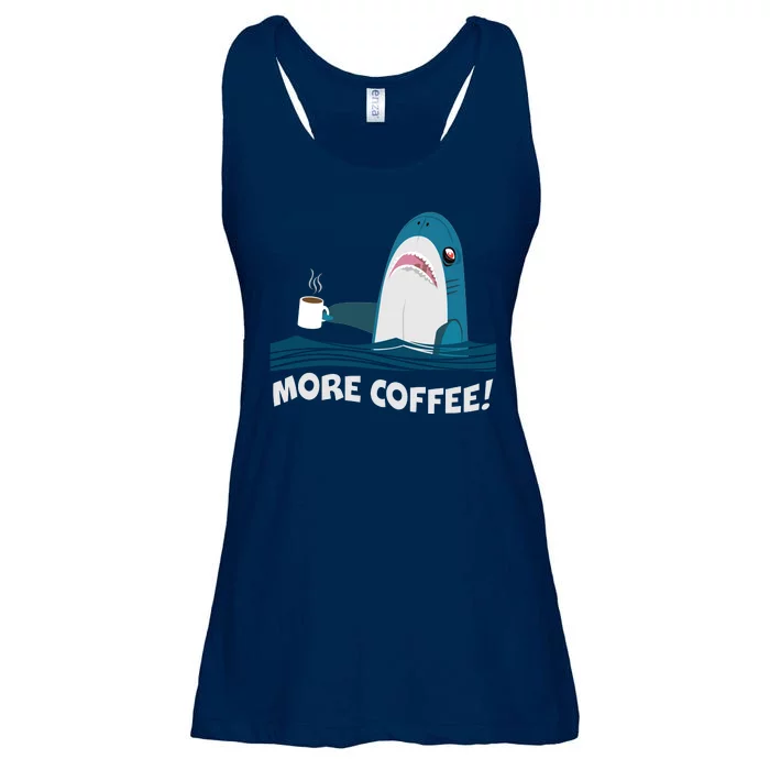 Funny More Coffee Shark Ladies Essential Flowy Tank