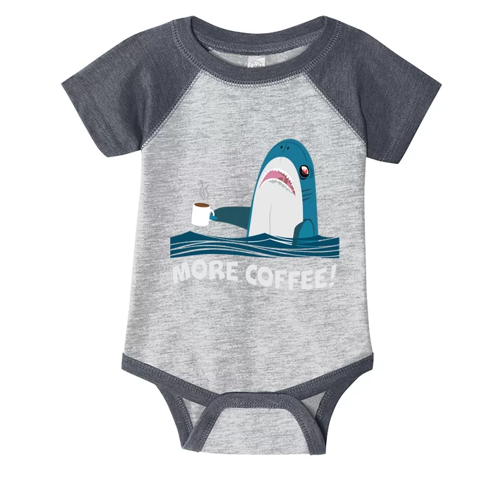 Funny More Coffee Shark Infant Baby Jersey Bodysuit