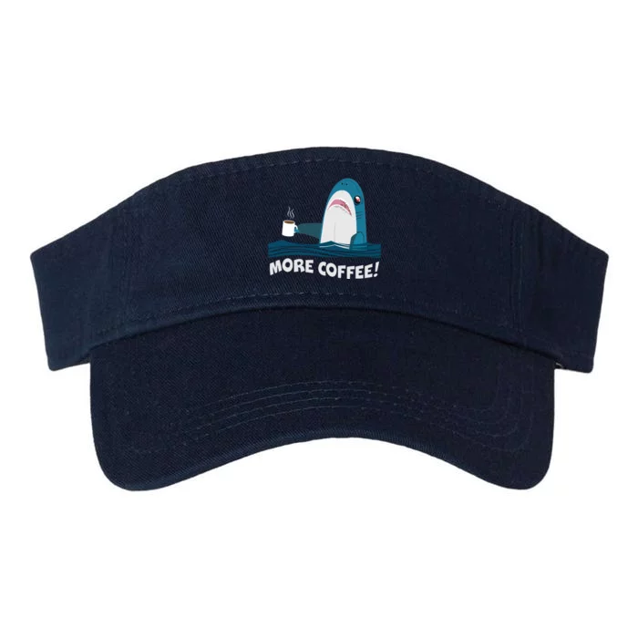 Funny More Coffee Shark Valucap Bio-Washed Visor