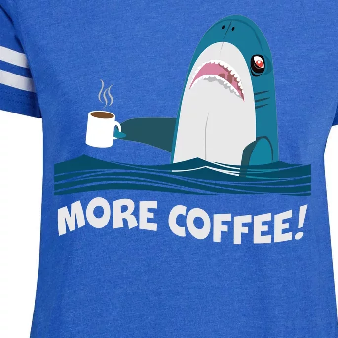 Funny More Coffee Shark Enza Ladies Jersey Football T-Shirt