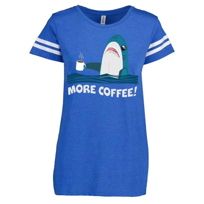 Funny More Coffee Shark Enza Ladies Jersey Football T-Shirt