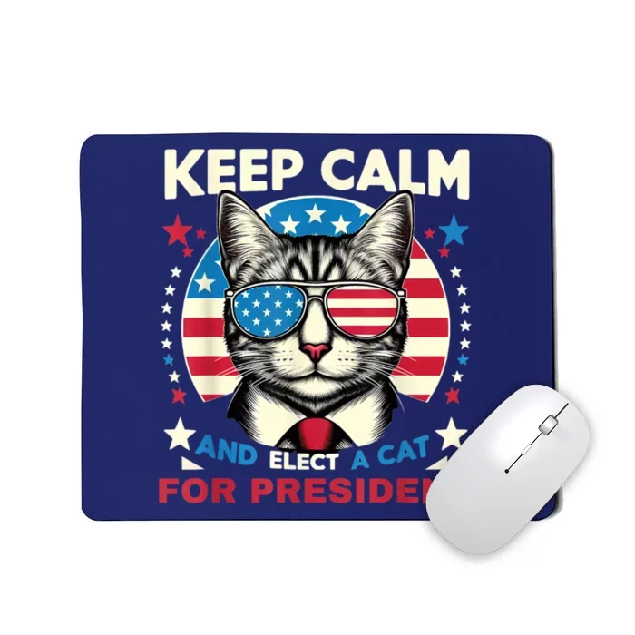 Funny My Cat For President 2024 Political Election Vote 2024 Mousepad