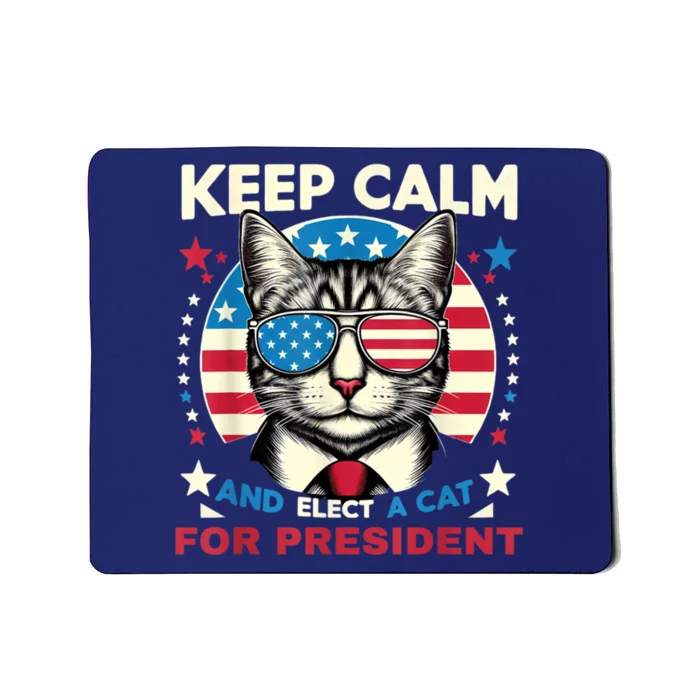 Funny My Cat For President 2024 Political Election Vote 2024 Mousepad