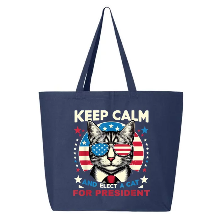 Funny My Cat For President 2024 Political Election Vote 2024 25L Jumbo Tote