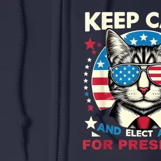 Funny My Cat For President 2024 Political Election Vote 2024 Full Zip Hoodie