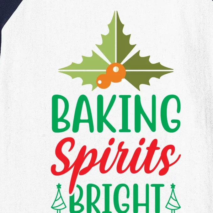 Family Matching Christmas Baking Spirits Bright Funny Quotes Cool Gift Baseball Sleeve Shirt