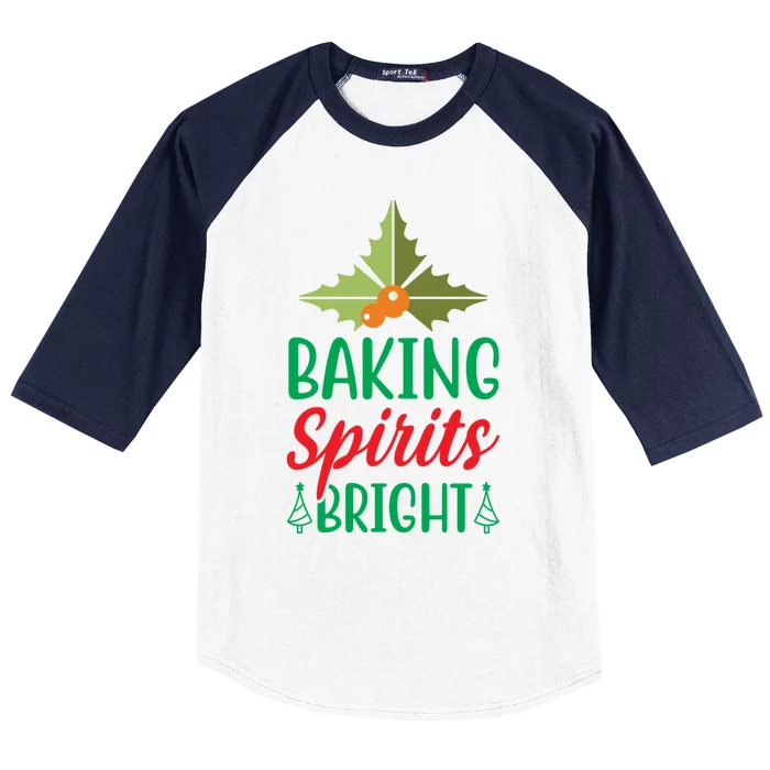 Family Matching Christmas Baking Spirits Bright Funny Quotes Cool Gift Baseball Sleeve Shirt